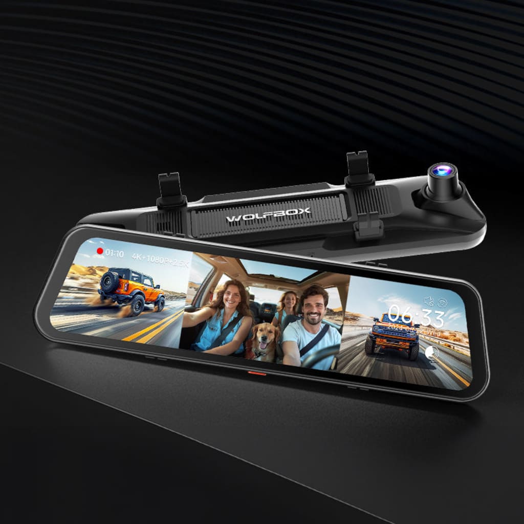 G900 TriPro Bumper Version 3 Channel Rearview Mirror Camera