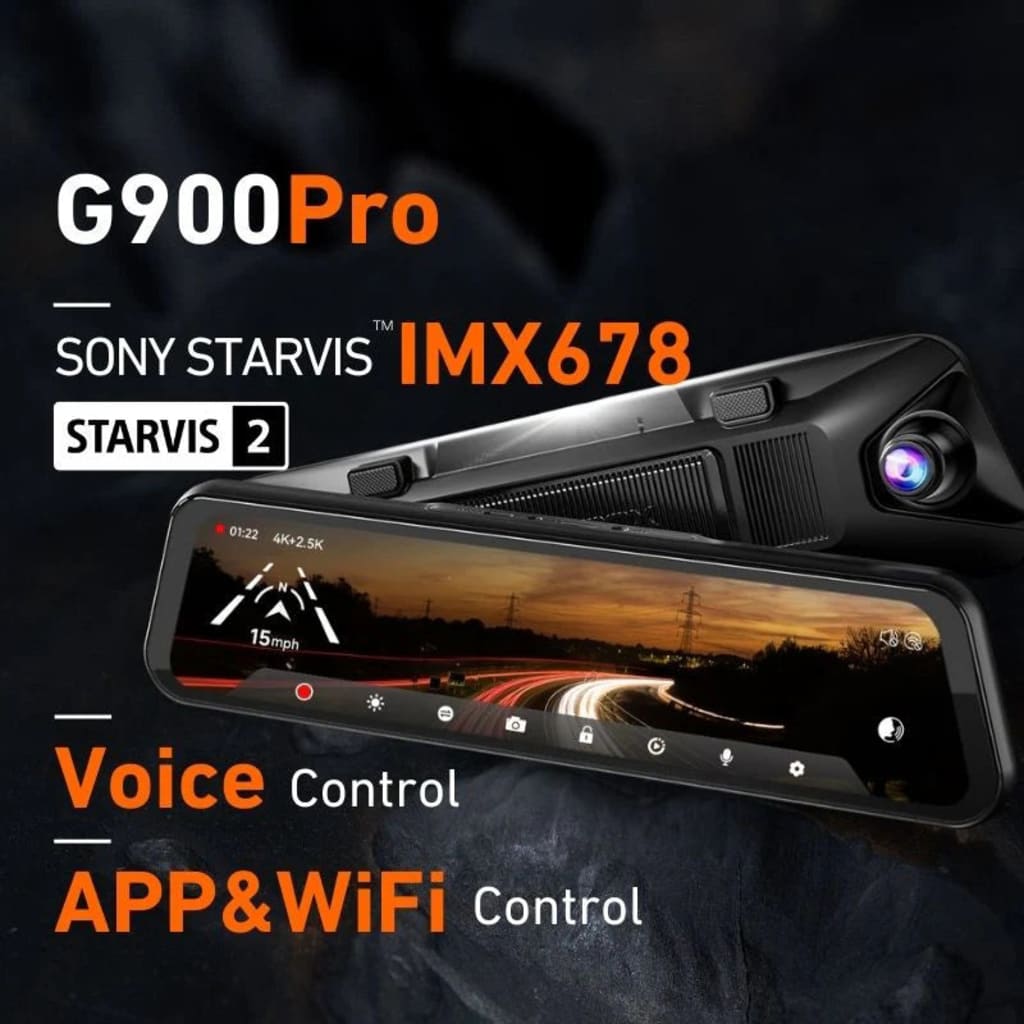 G900 TriPro Bumper Version 3 Channel Rearview Mirror Camera