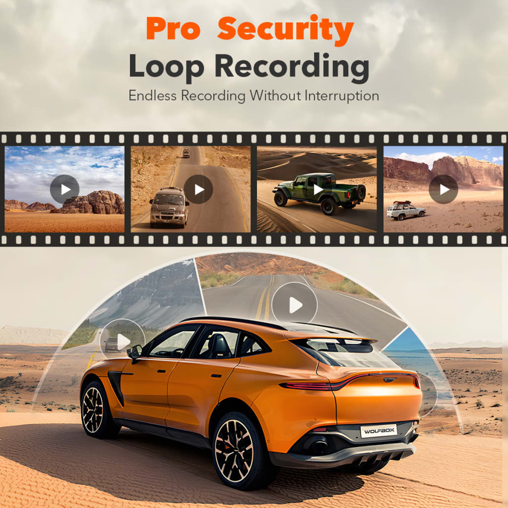 G900 TriPro Bumper Version 3 Channel Rearview Mirror Camera