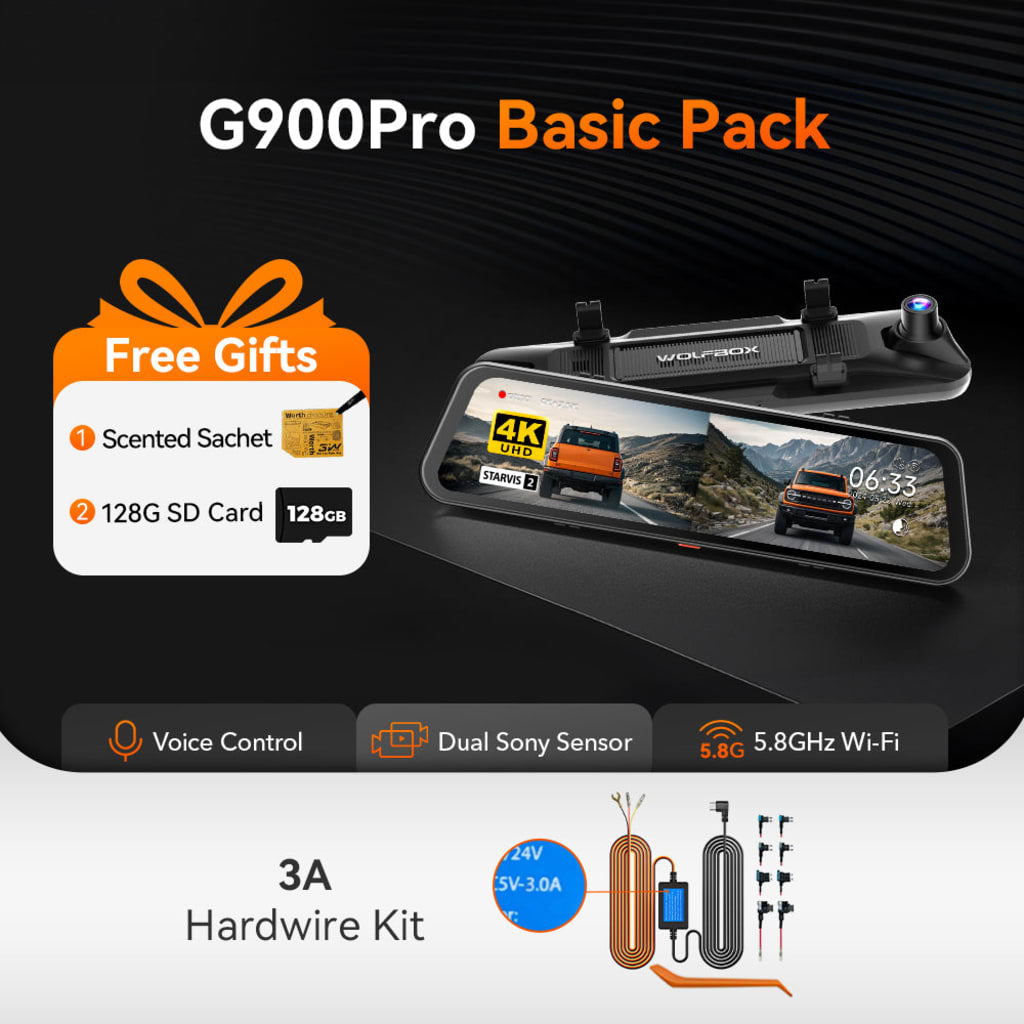 G900 TriPro Bumper Version 3 Channel Rearview Mirror Camera