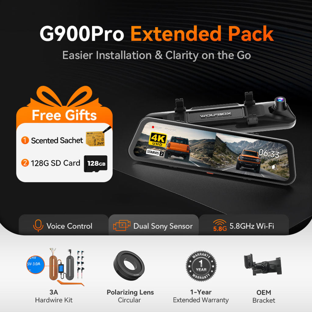 G900 TriPro Bumper Version 3 Channel Rearview Mirror Camera